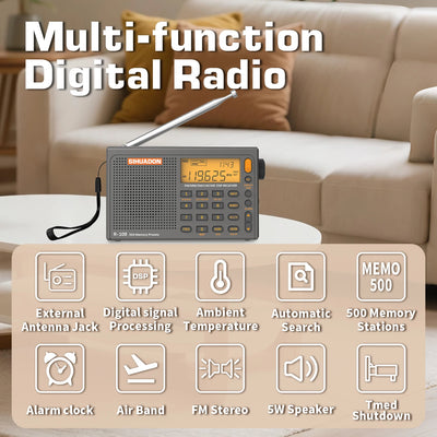 Portable Radio With 500 Presets & Alarm