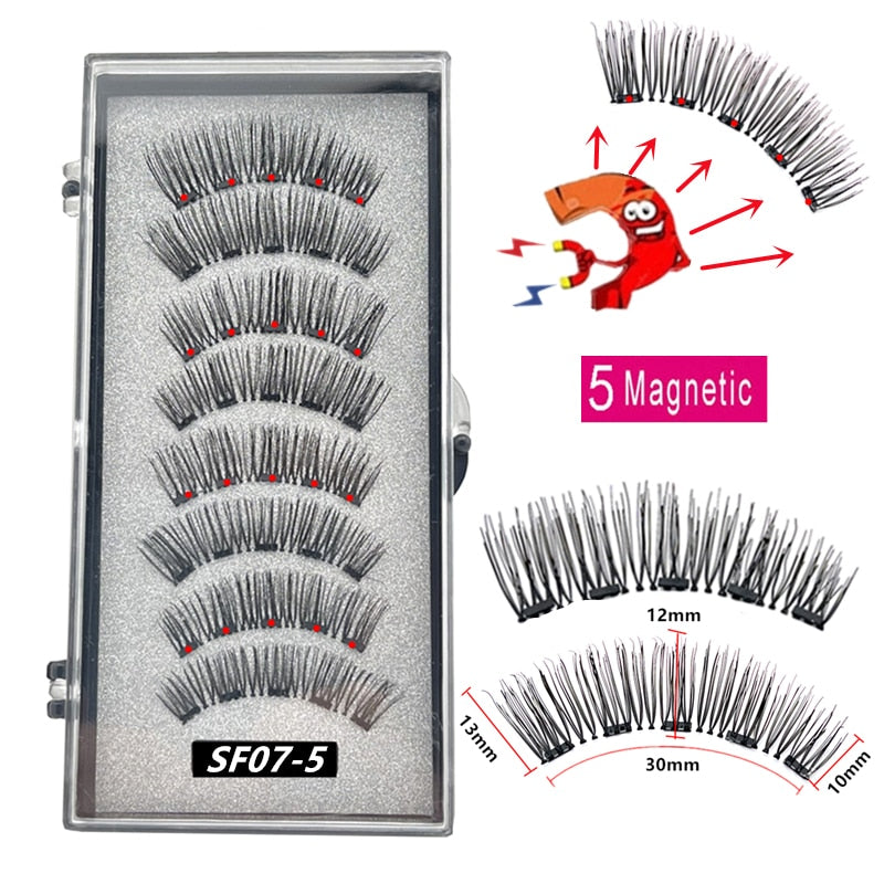 Pack 5 Magnetic False Eyelashes