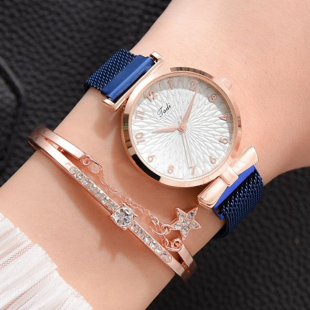 Bracelet de luxe pour femmes et montres à quartz pour femmes